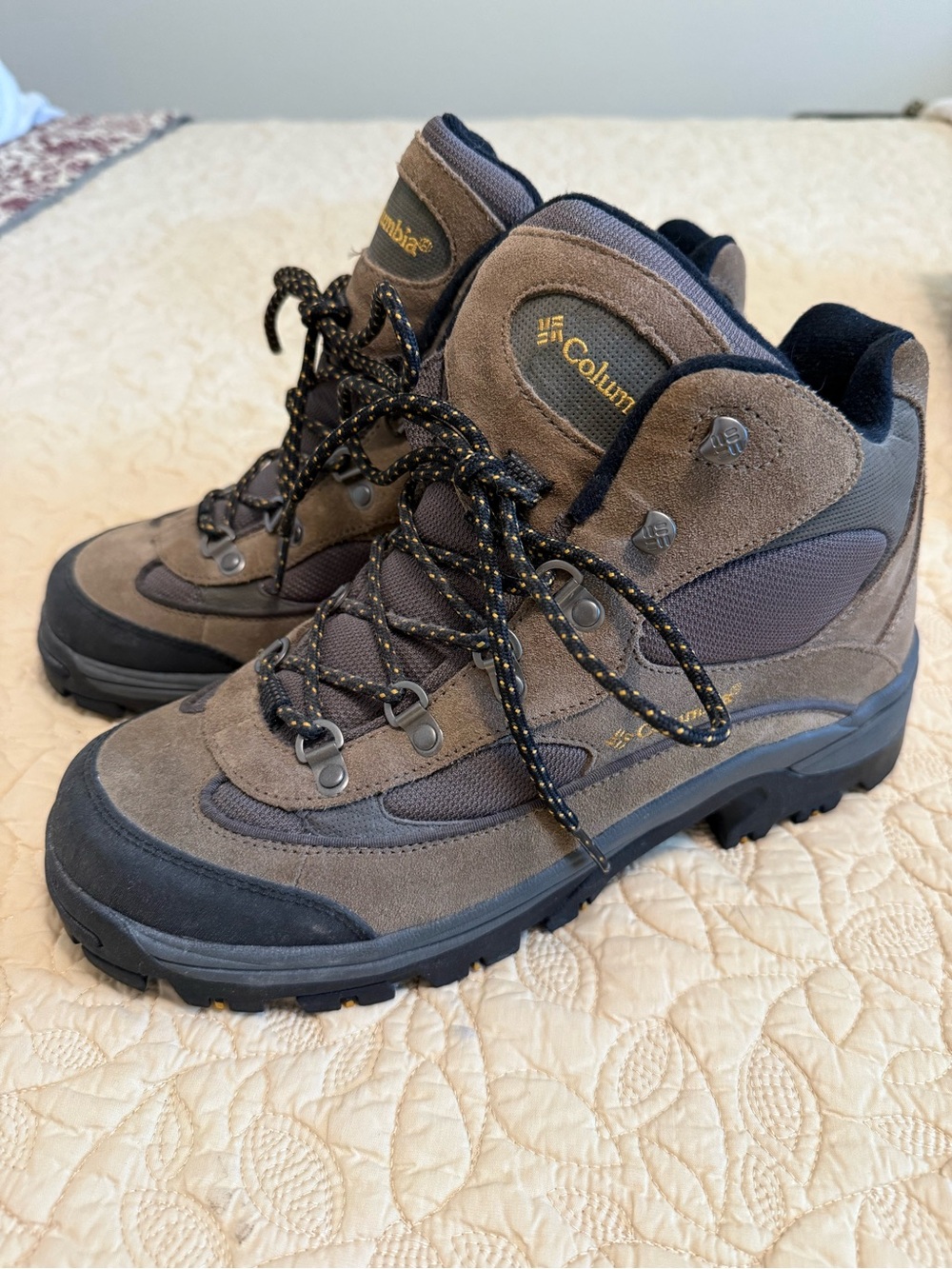 Columbia Brown and Black Men's Waterproof Hiking Boots